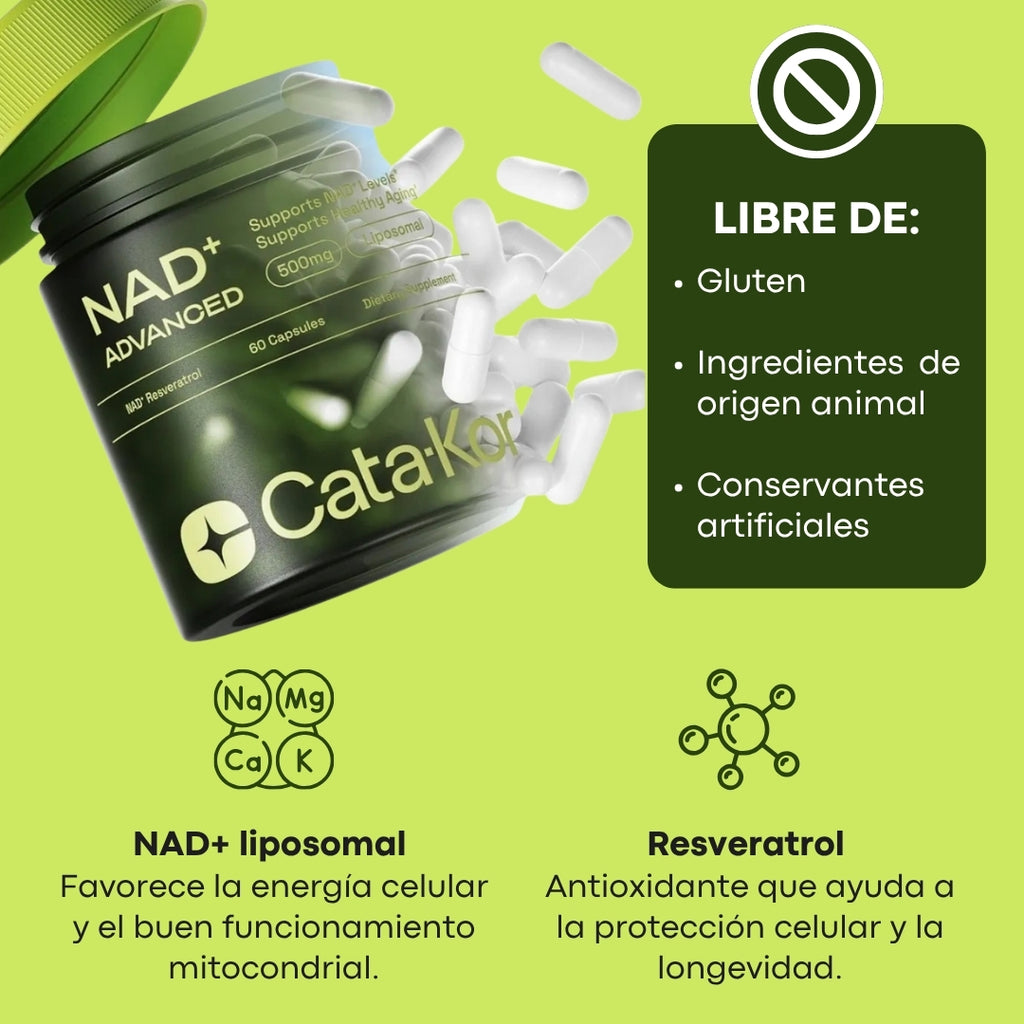 NAD+ Advanced con Resveratrol: Energía Celular Real