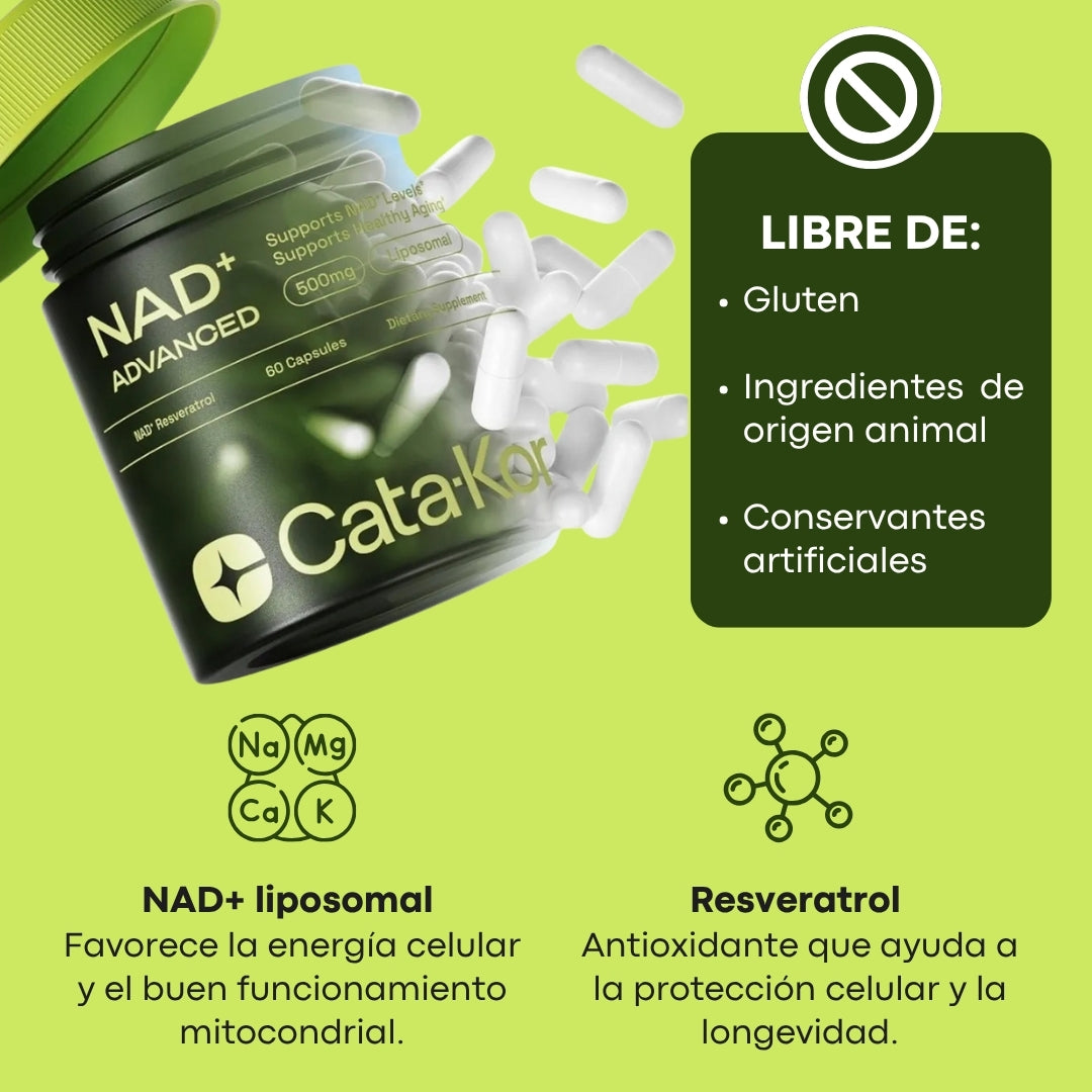 NAD+ Advanced con Resveratrol: Energía Celular Real