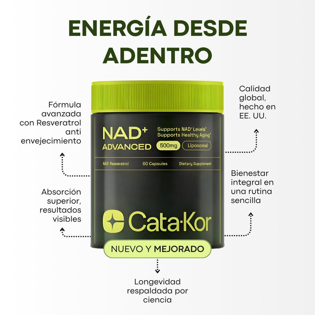 NAD+ Advanced con Resveratrol: Energía Celular Real