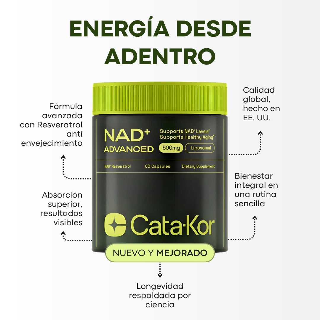 NAD+ Advanced con Resveratrol: Energía Celular Real