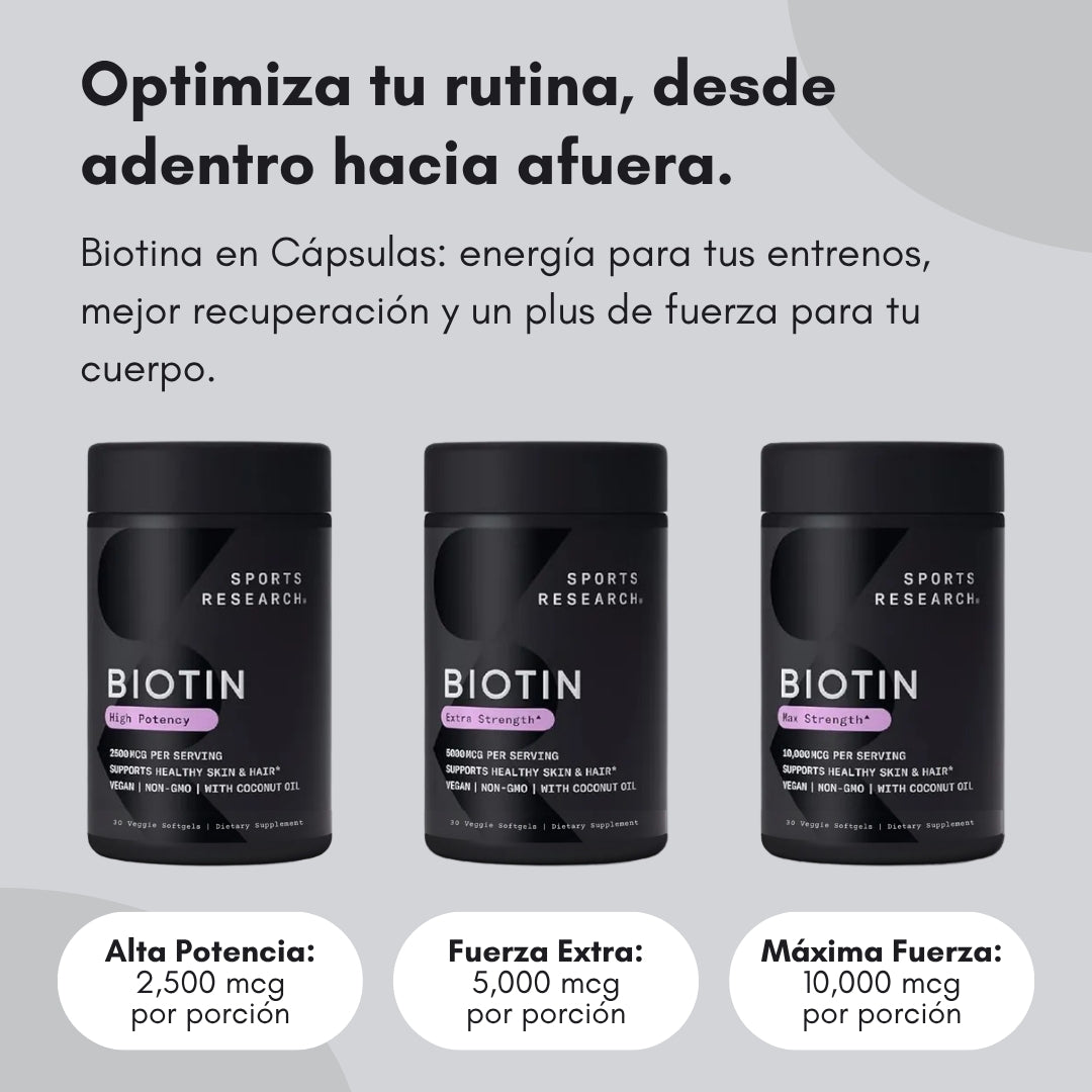 Sports Research Biotin: Biotina Premium que Transforma