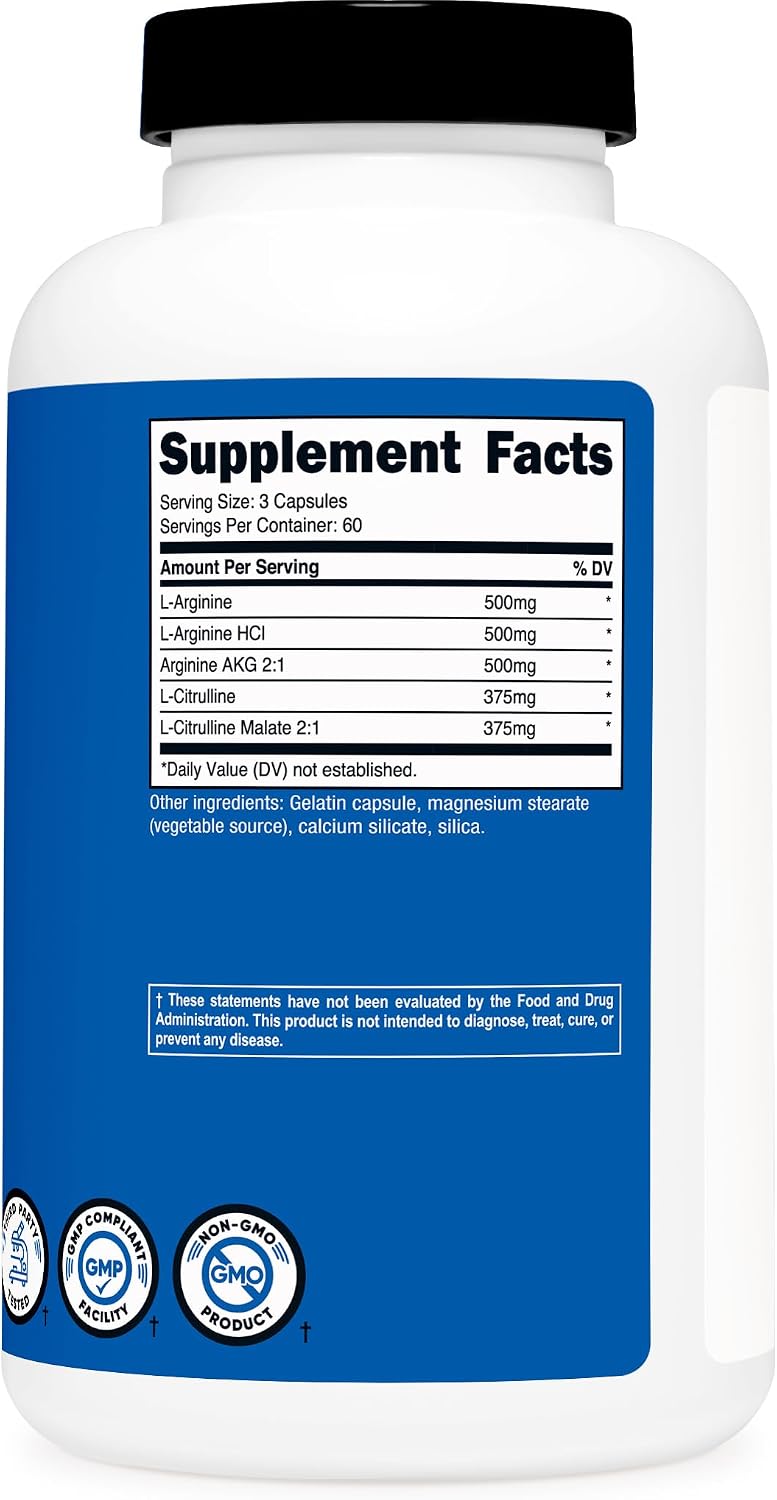 Nutricost Nitric Oxide Booster: Pump Extremo Sin Cafeína