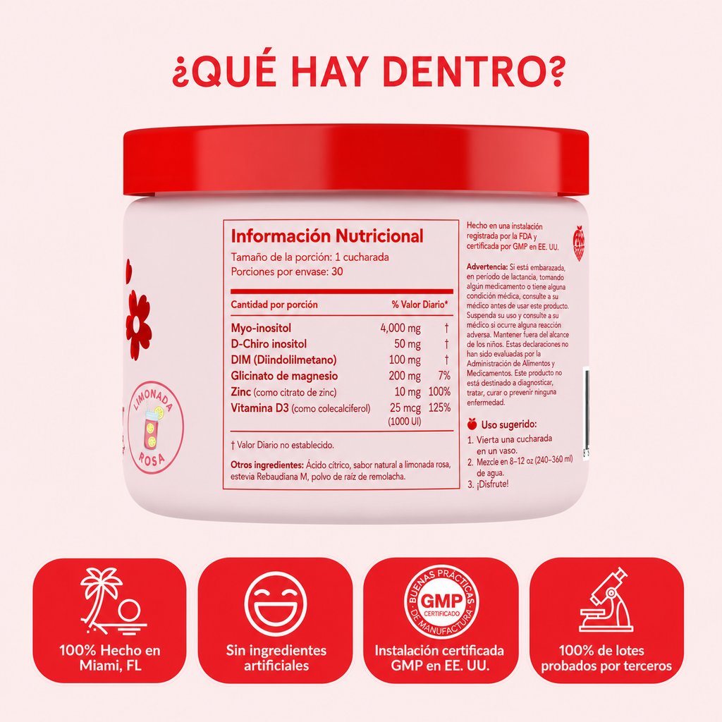 Peach Perfect Inositol: Equilibrio Hormonal Femenino Completo