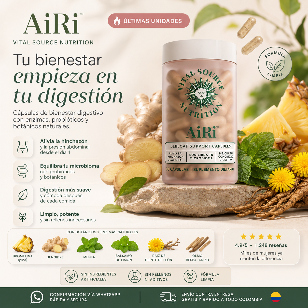AiRi Vital Source Nutrition: Bienestar Digestivo Profundo y Diario