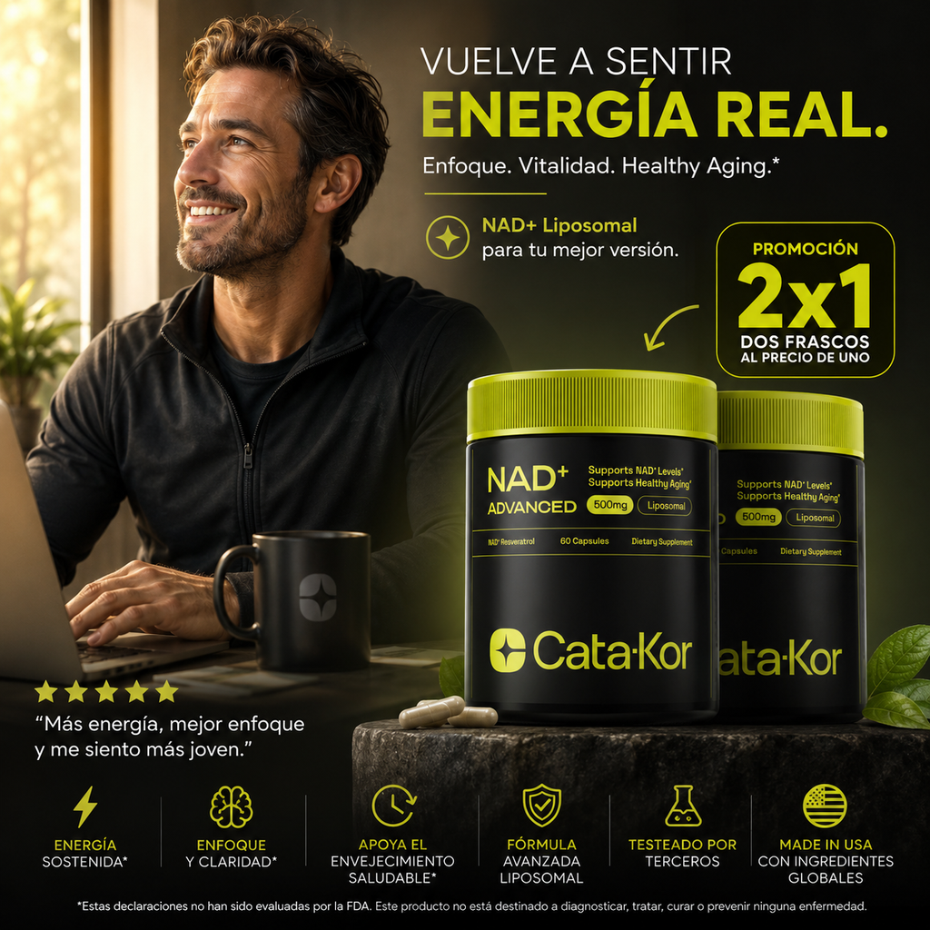 NAD+ Advanced con Resveratrol: Energía Celular Real