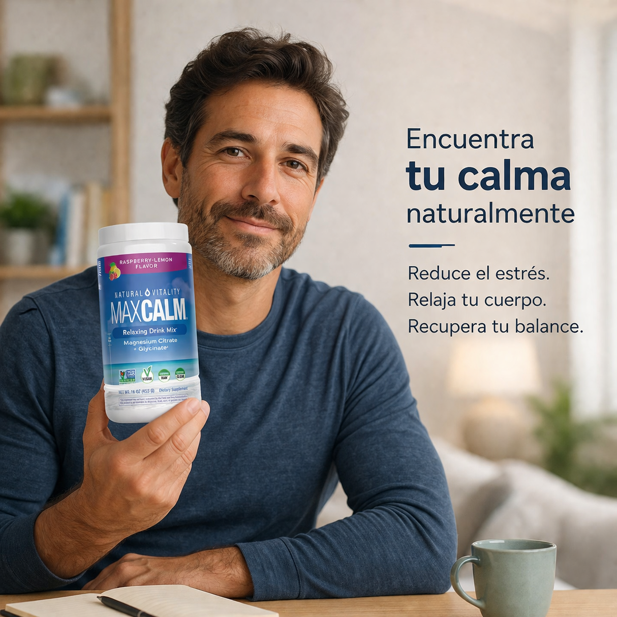 MAXCALM Powder Raspberry-Lemon: Relájate, Duerme y Recupérate