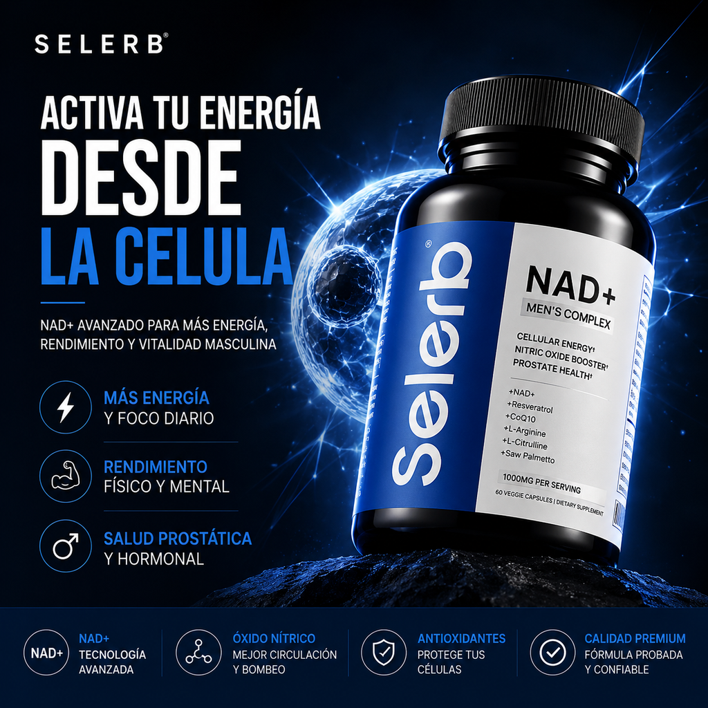 Selerb NAD+ Suplemento para Hombres — 60 Cápsulas