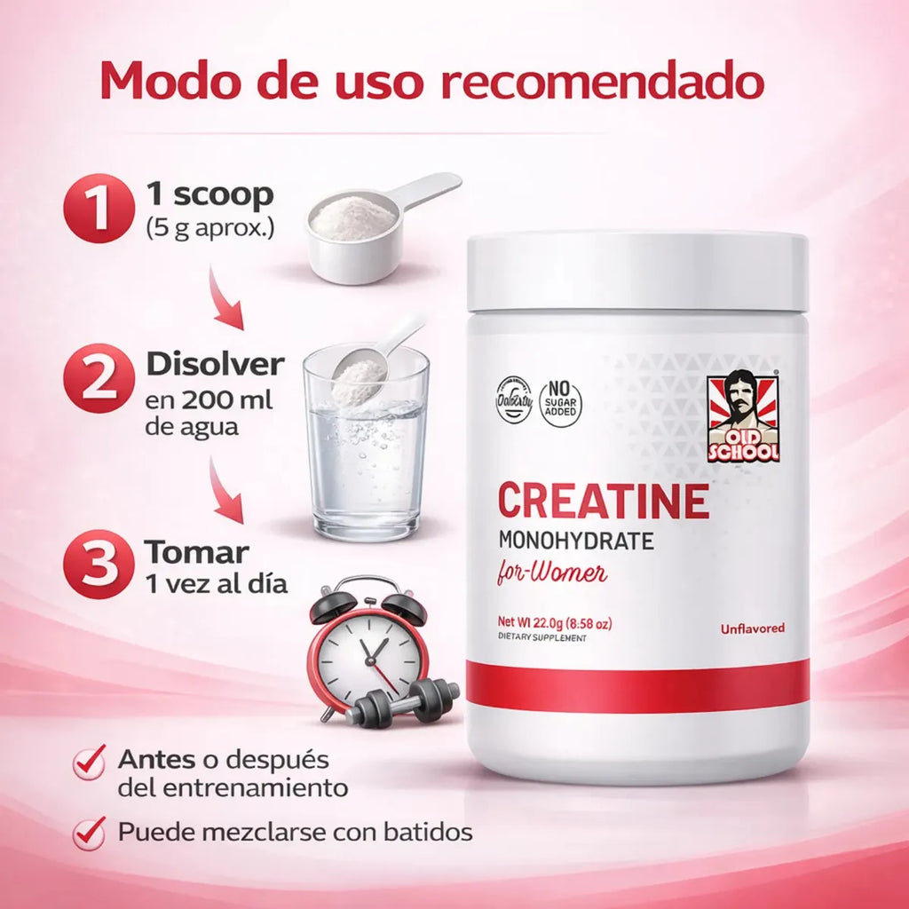 Creatina "For women": Fuerza, curvas y piel radiante