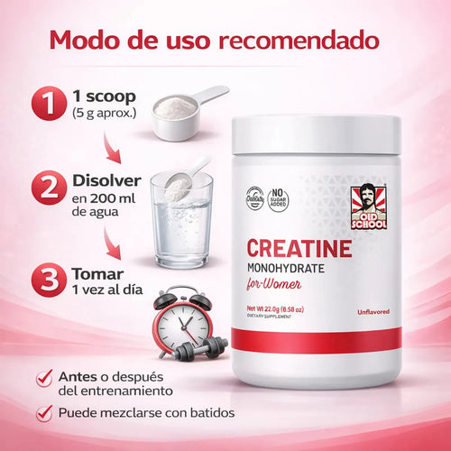 Creatina "For women": Fuerza, curvas y piel radiante