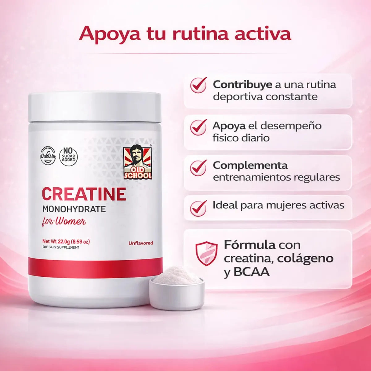 Creatina "For women": Fuerza, curvas y piel radiante