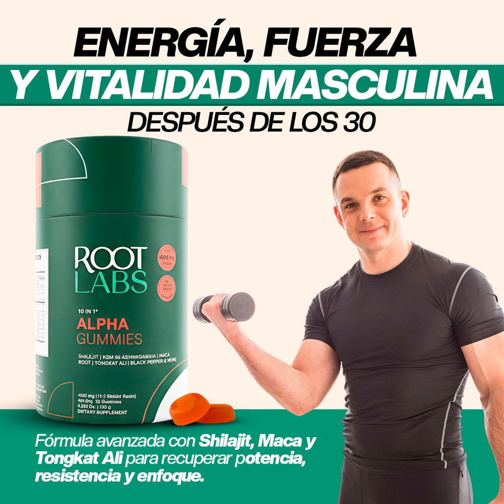 Root Labs Shilajit Alpha Gummies: Energía Natural Sin Crash