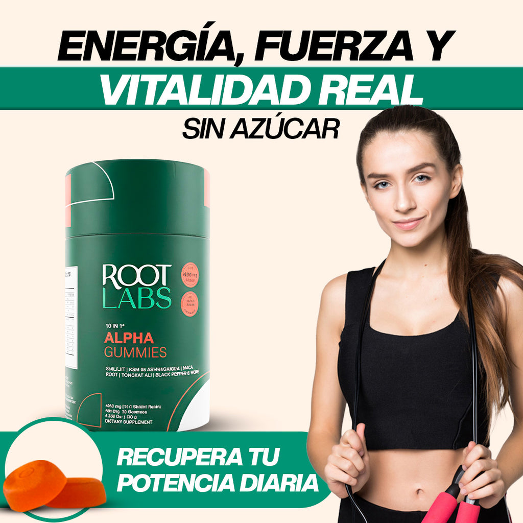 Root Labs Shilajit Alpha Gummies: Energía Natural Sin Crash