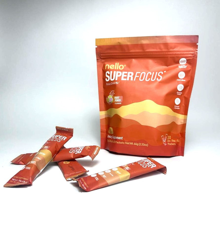Nello SuperFocus: bebida nootrópica para concentración y enfoque