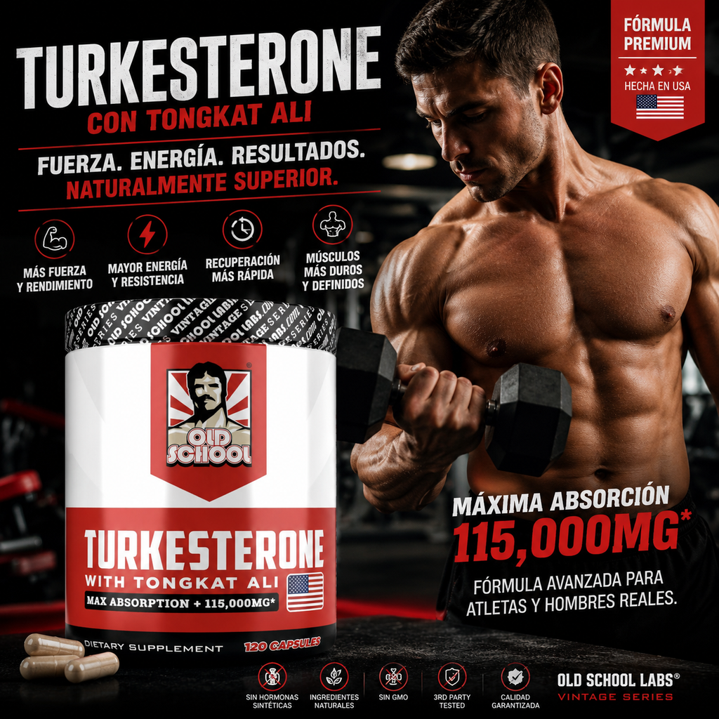 Turkesterone Old School Labs: Músculo, Recuperación, Resultados