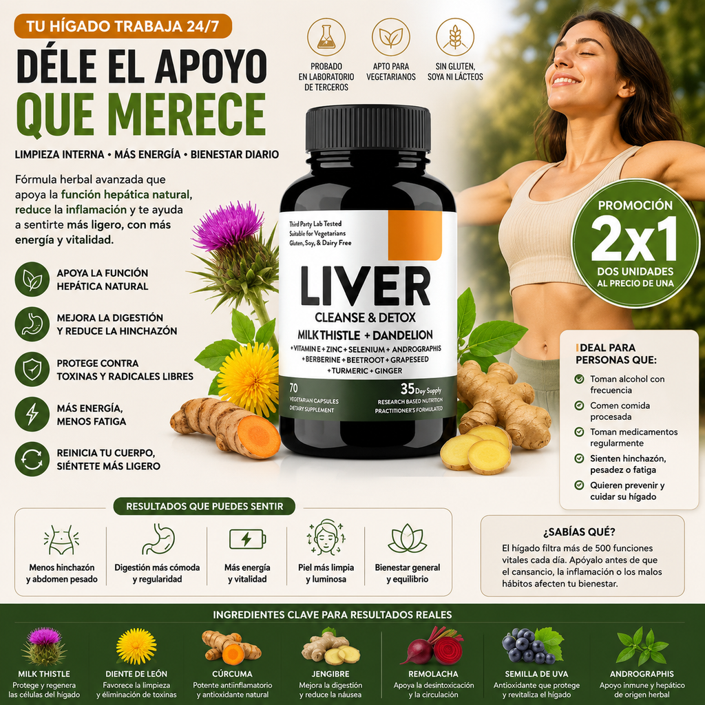 Sandhu's Liver Cleanse & Detox: Limpieza Hepática con 11 Ingredientes
