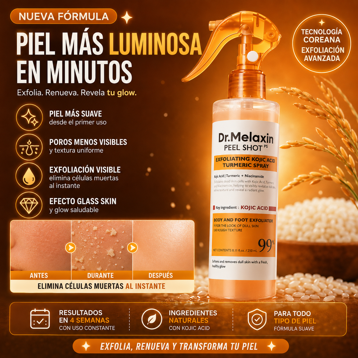 Dr. Melaxin Peel Shot: Peeling Coreano Glass Skin