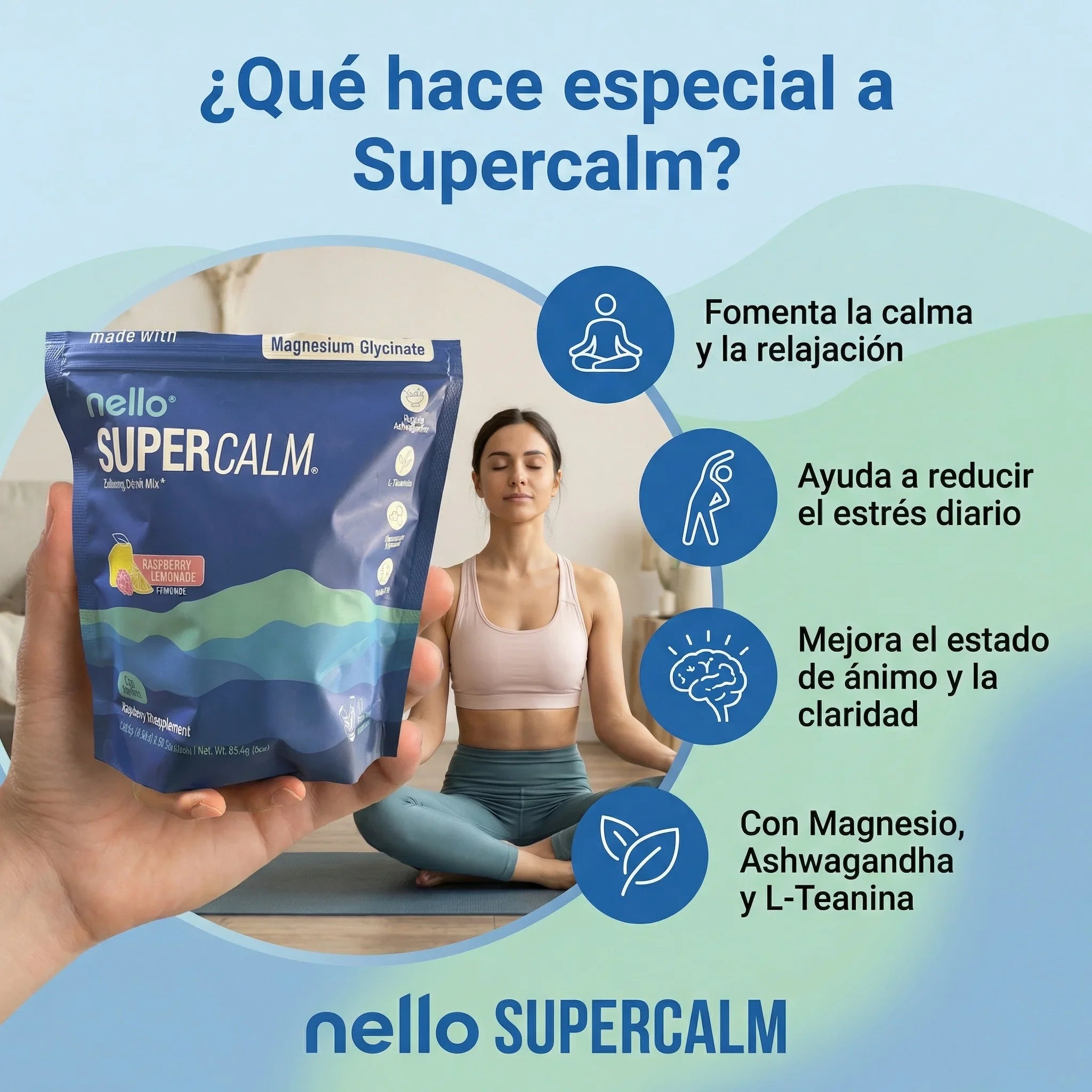 Nello SuperCalm: bebida adaptógena para el estrés diario