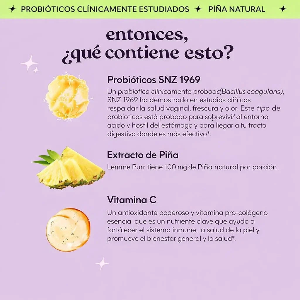 Lemme Purr: Probiótico Íntimo Gummies